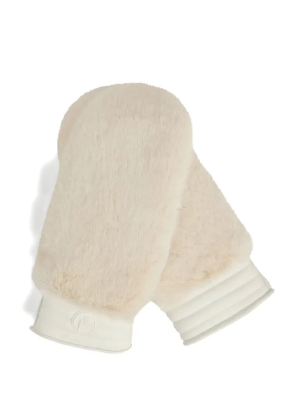 Fusalp Faux-fur Ski Gloves in White