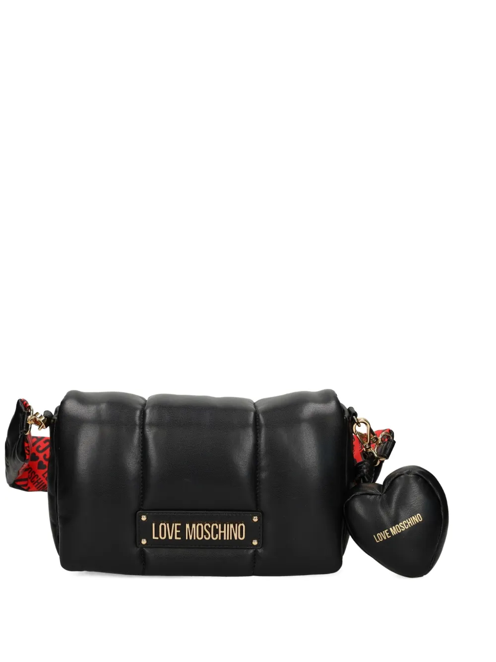 Love Moschino padded heart-charm shoulder bag - Nero