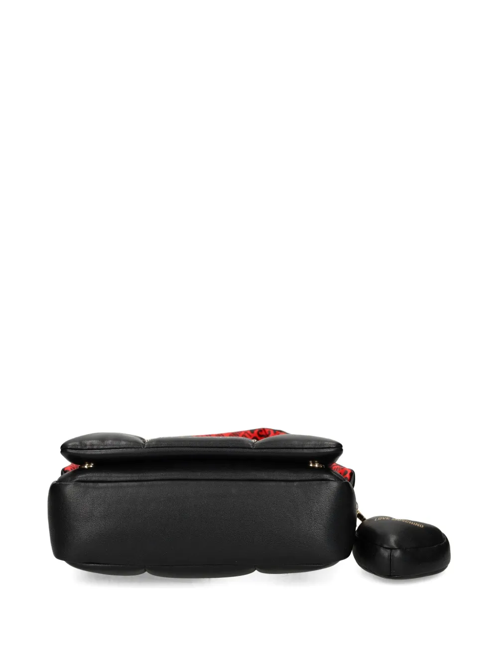Love Moschino Padded Heart-charm Shoulder Bag In Black