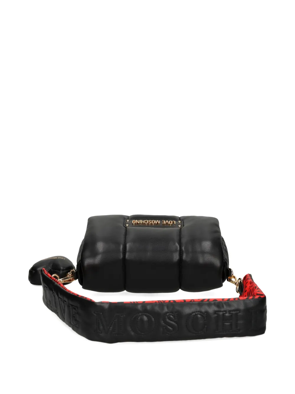 Love Moschino Padded Heart-charm Shoulder Bag In Black