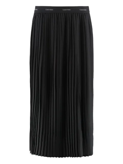 Calvin Klein pleated crepe midi skirt
