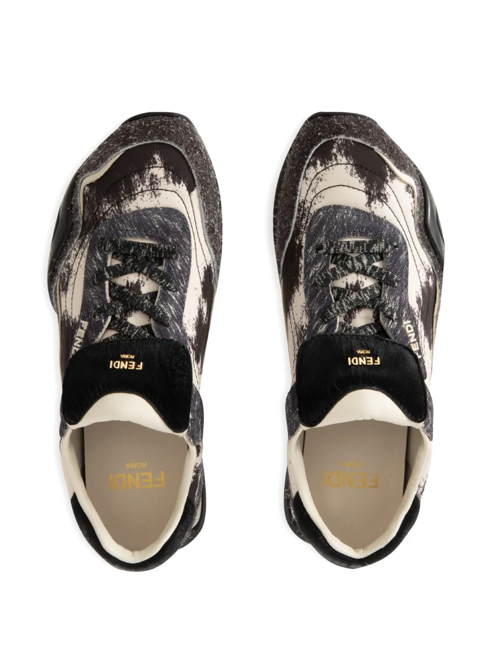 FENDI Ave-Pulse sneakers met logo Grijs