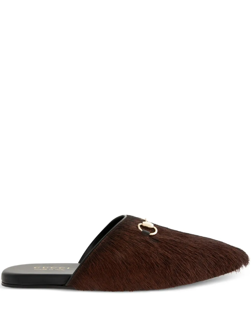 Gucci Annette leather mules - Brown