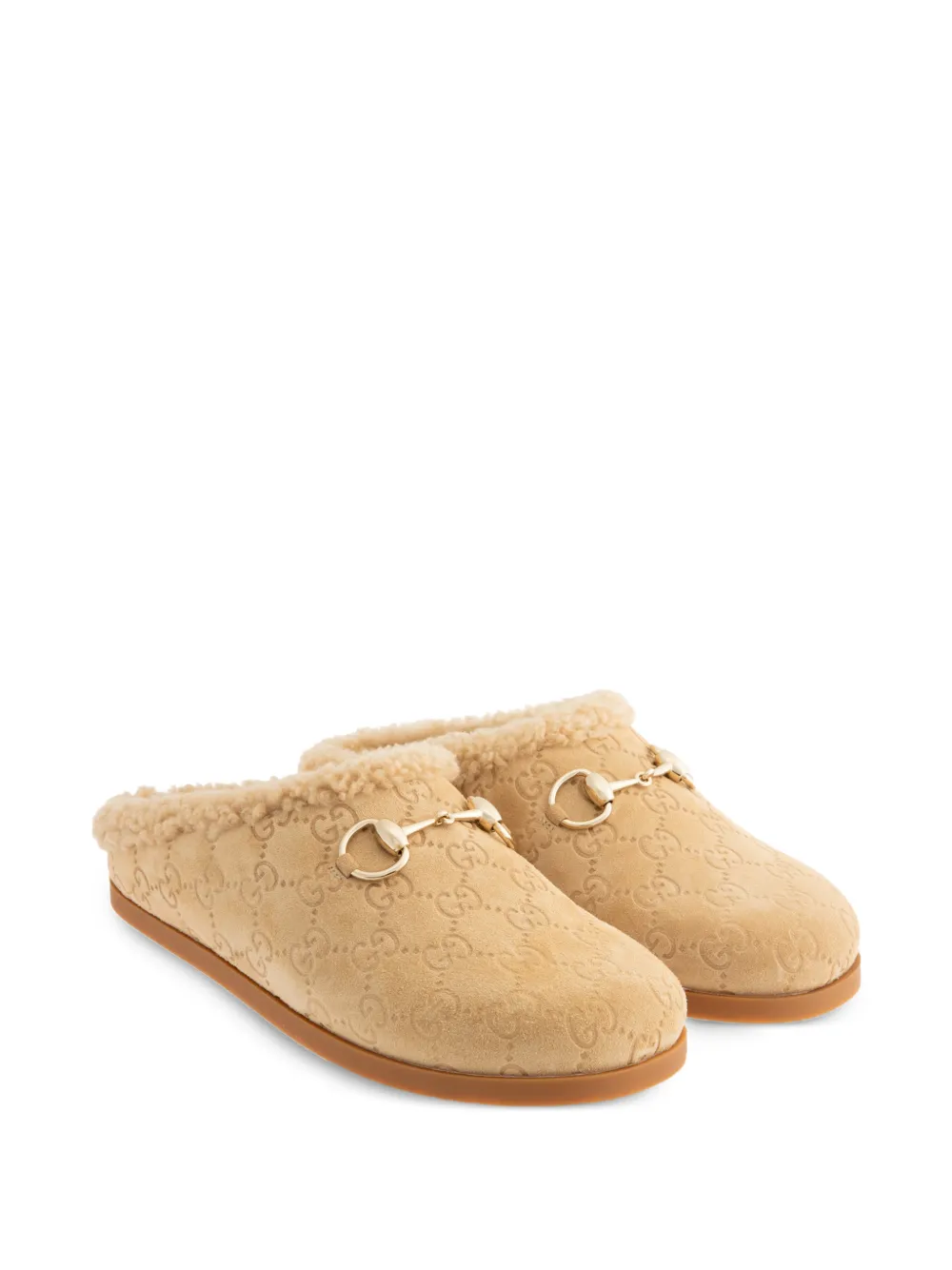 Gucci New Sol suède muiltjes Beige