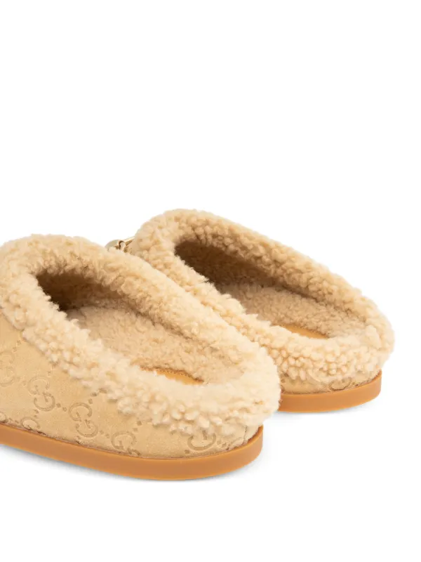 Gucci New Sol Suede Mules | Neutrals | FARFETCH