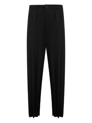 Homme Plissé Issey Miyake ストレートパンツ | ブラック | FARFETCH JP
