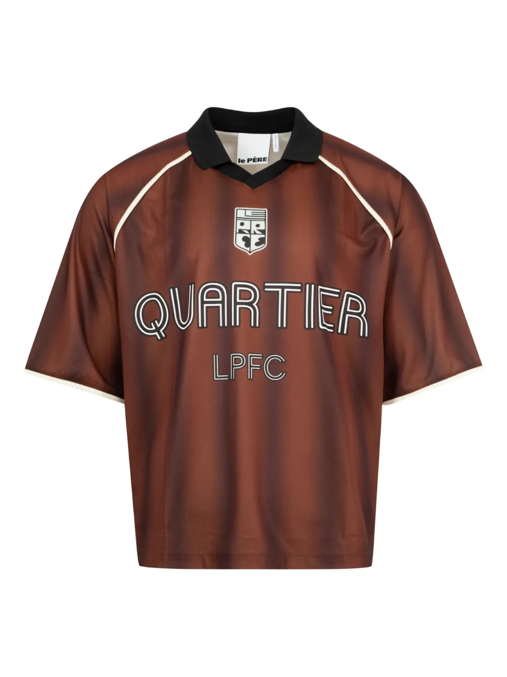 Le Pere logo-detail collared jersey | Brown | Image 1