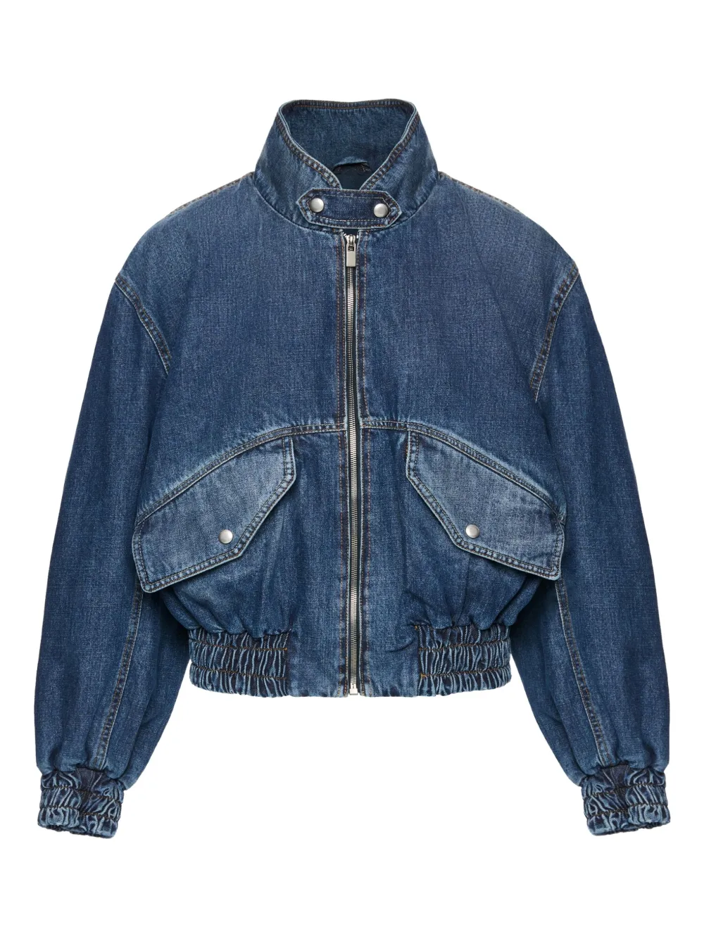 Magda Butrym Denim Zip Jacket In Blue