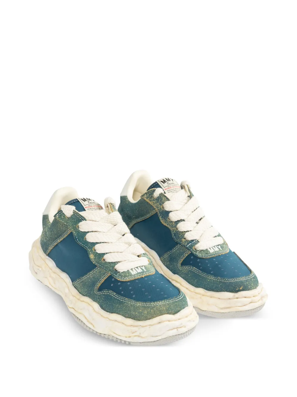 Maison MIHARA YASUHIRO Wayne sneakers met gerafeld effect Blauw