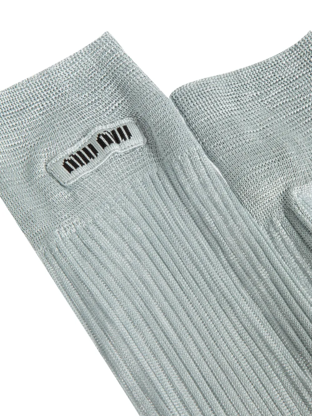 Miu Miu logo-patch socks | Image 2