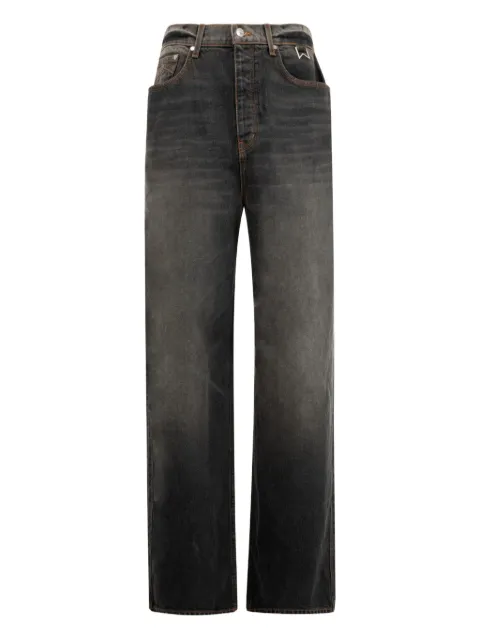 RHUDE whiskering-effect jeans