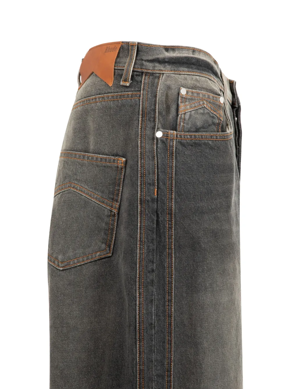 RHUDE Jeans met effect Grijs