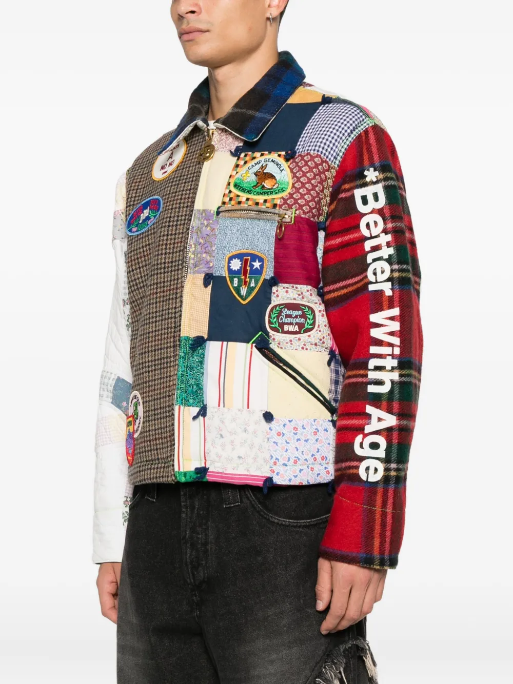 Better With Age Patchwork-detail Jacket In Multi