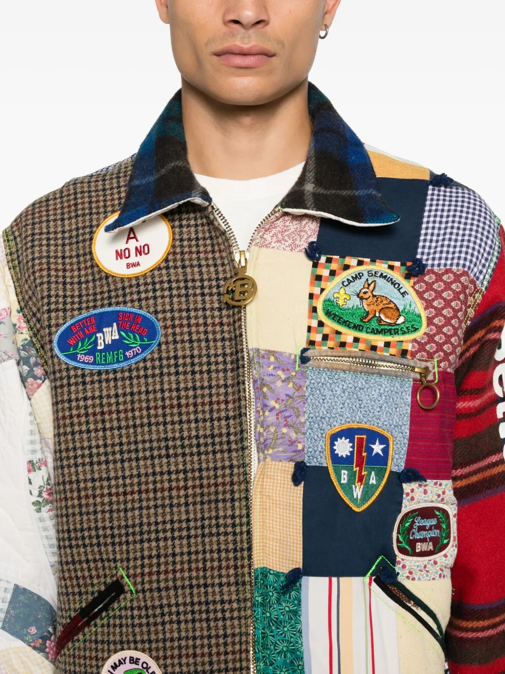 Better With Age Patchwork-detail Jacket In Multi