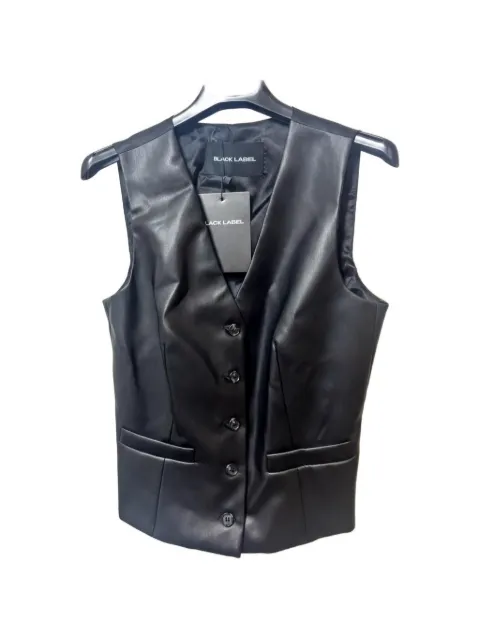 Black Label chaleco con botones