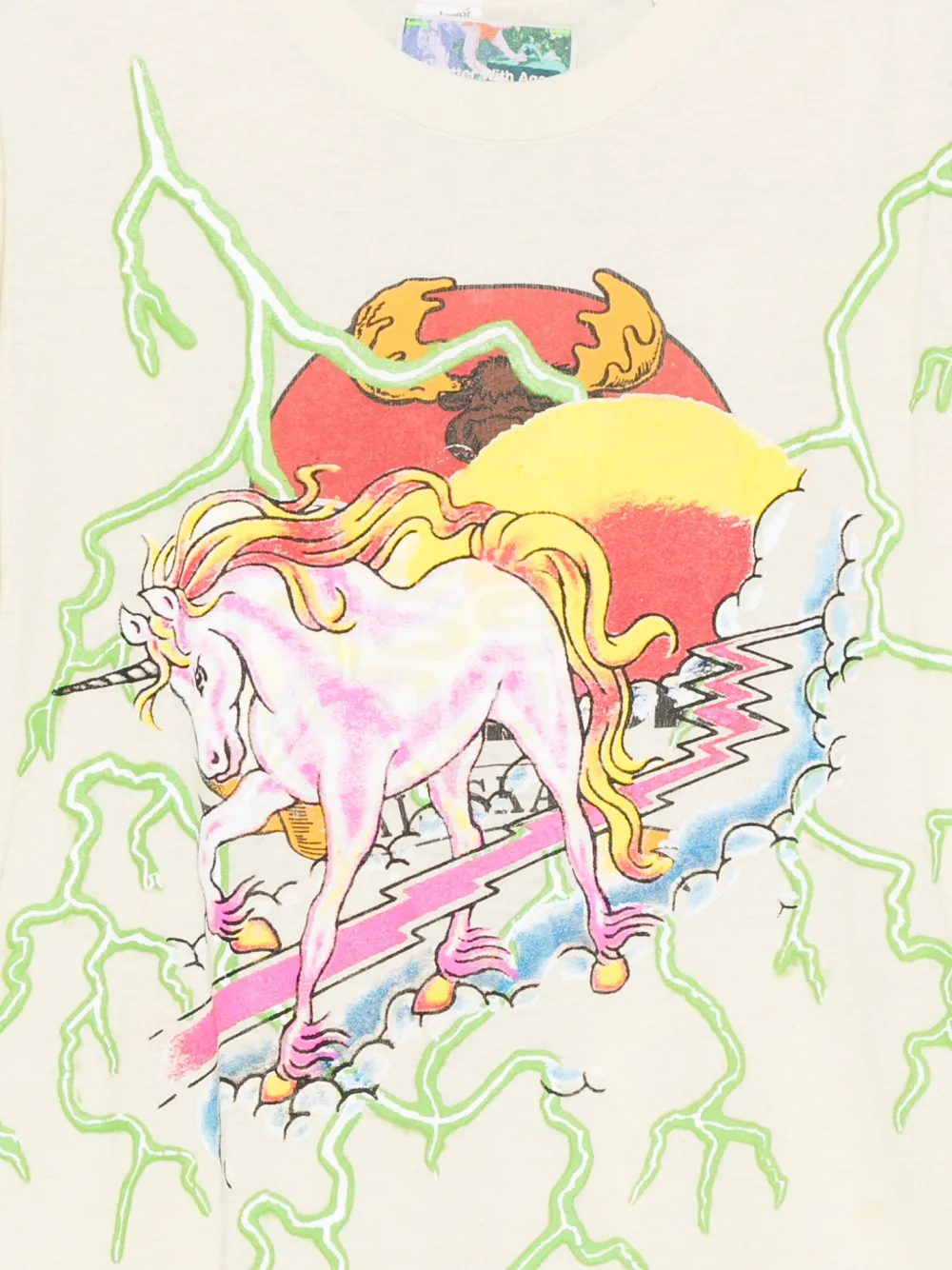 Better With Age Unicorn-graphic T-shirt In Neutral