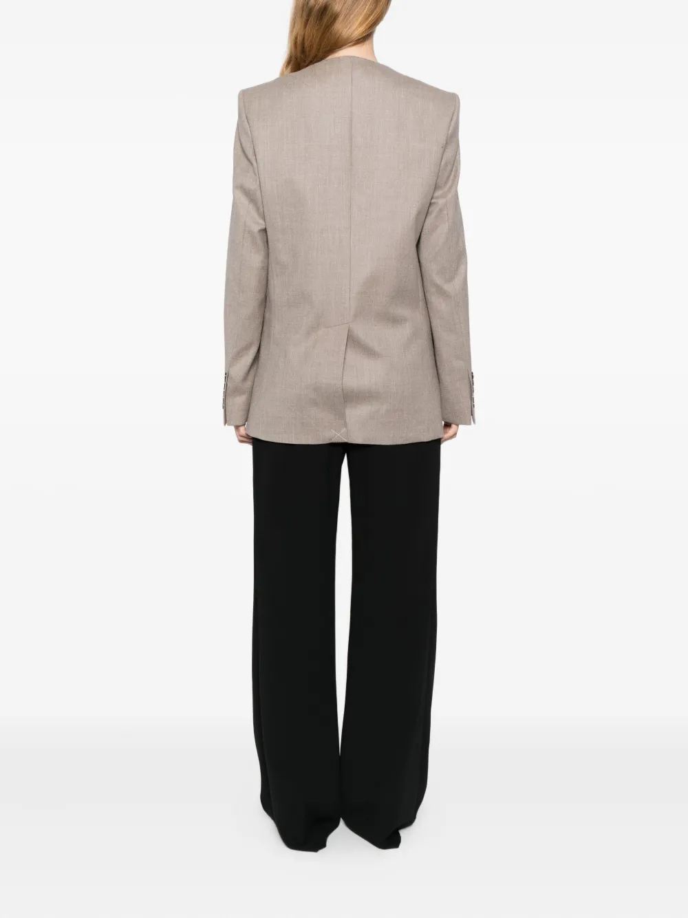 Alainpaul Double-breasted Blazer In Neutral