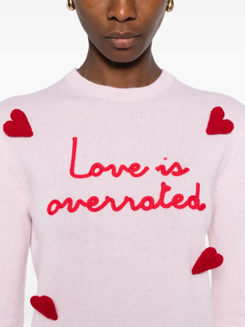 MC2 Saint Barth Trui met geborduurd hart Roze