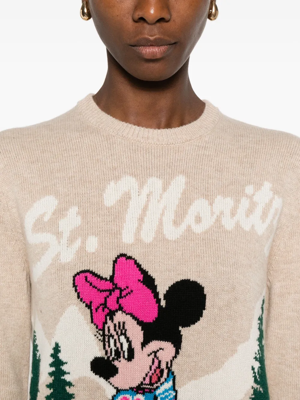MC2 Saint Barth Minnie trui met jacquard Beige