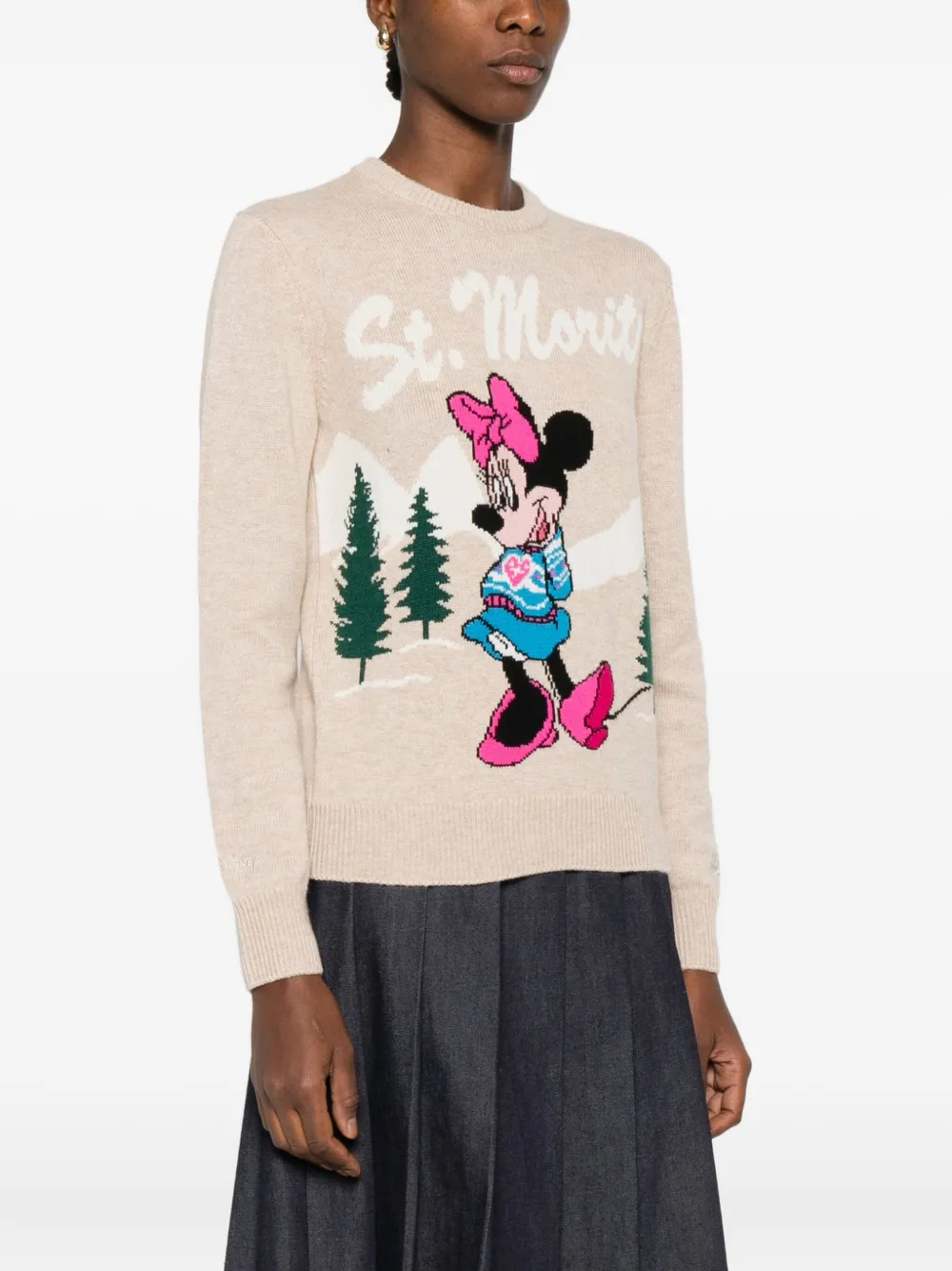 MC2 Saint Barth Minnie trui met jacquard Beige