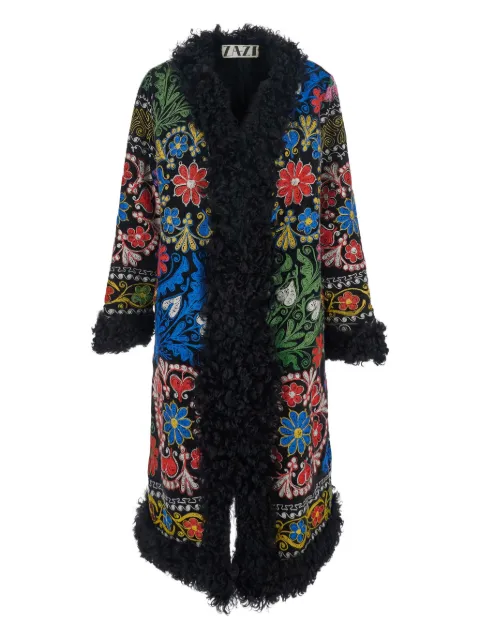 ZAZI VINTAGE floral-embroidered coat