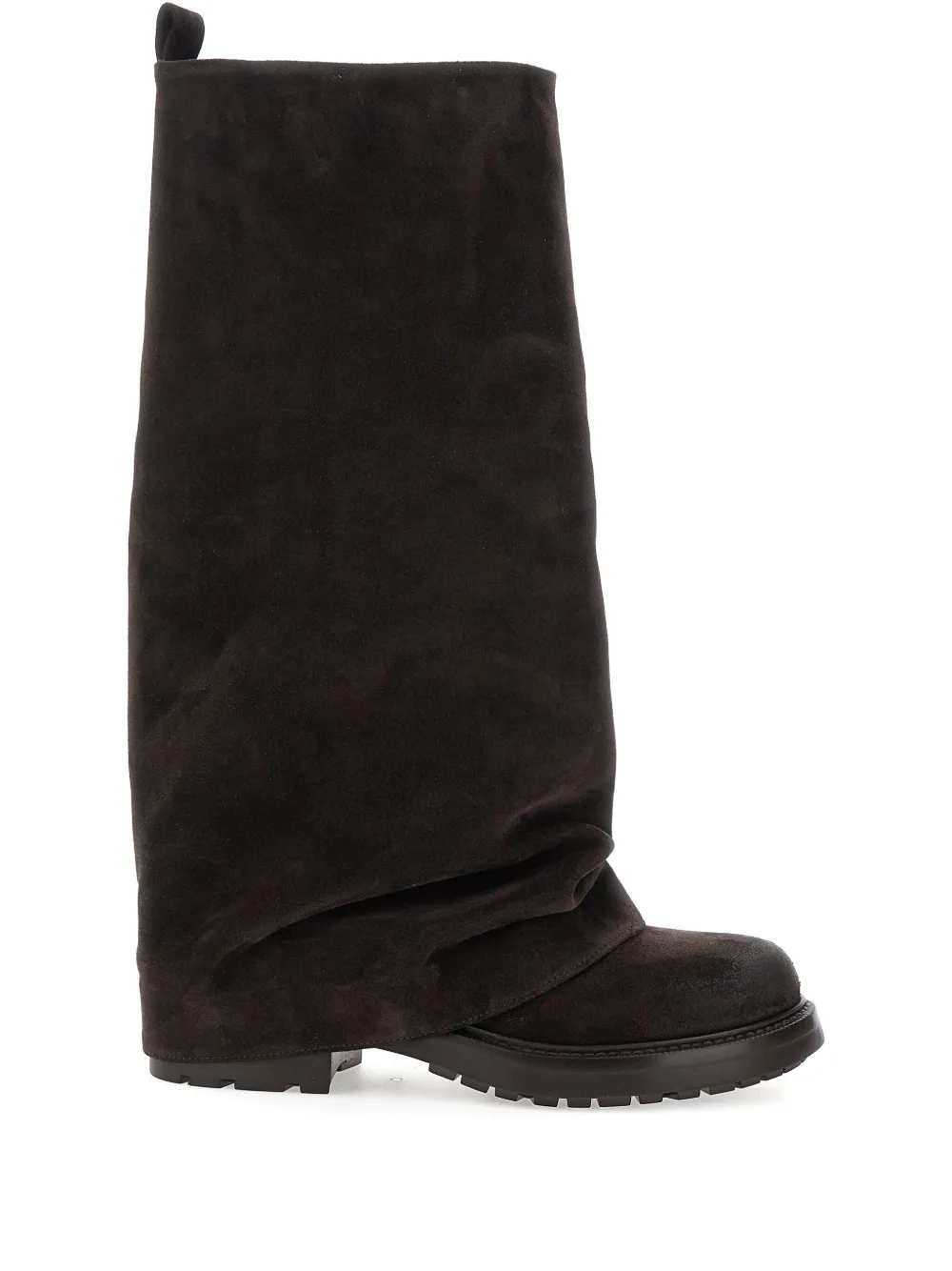 Strategia Shoes Kayla Multilayer Rounded Toe Boot In Brown