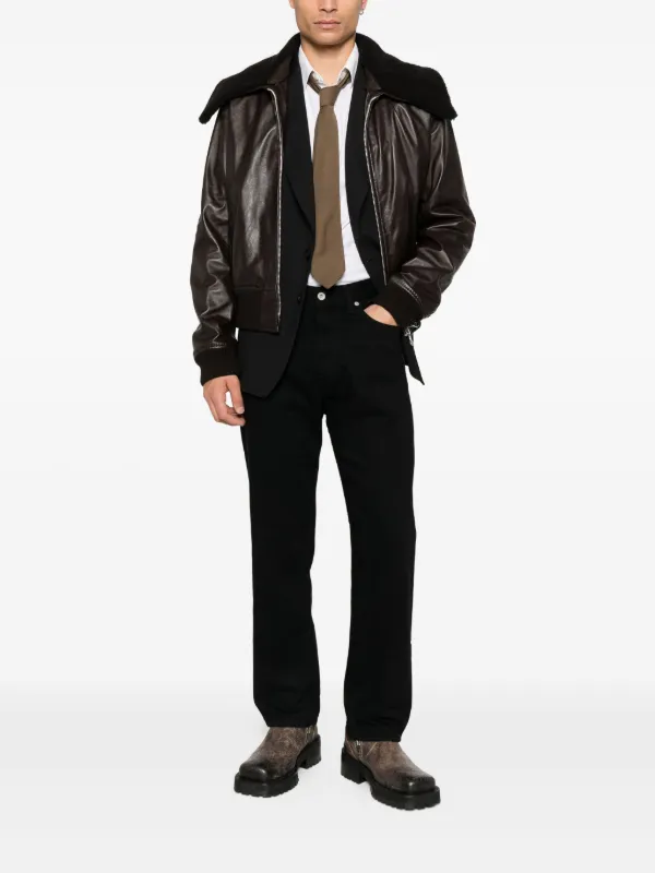 OUR LEGACY ファーカラーボンバージャケット | ブラウン | FARFETCH JP