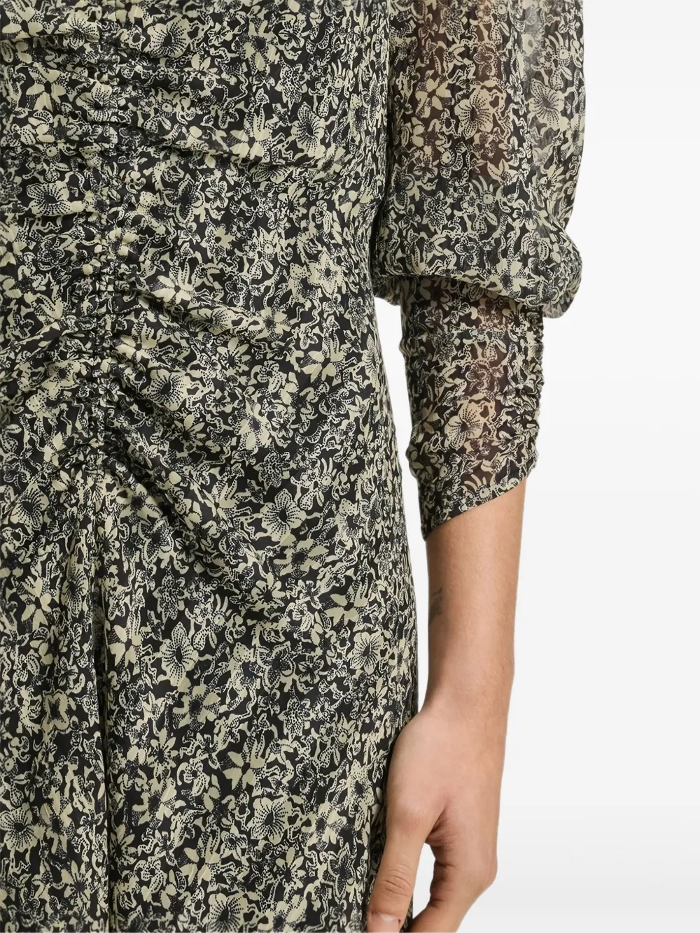 BOSS Midi-jurk met bloemenprint Grijs