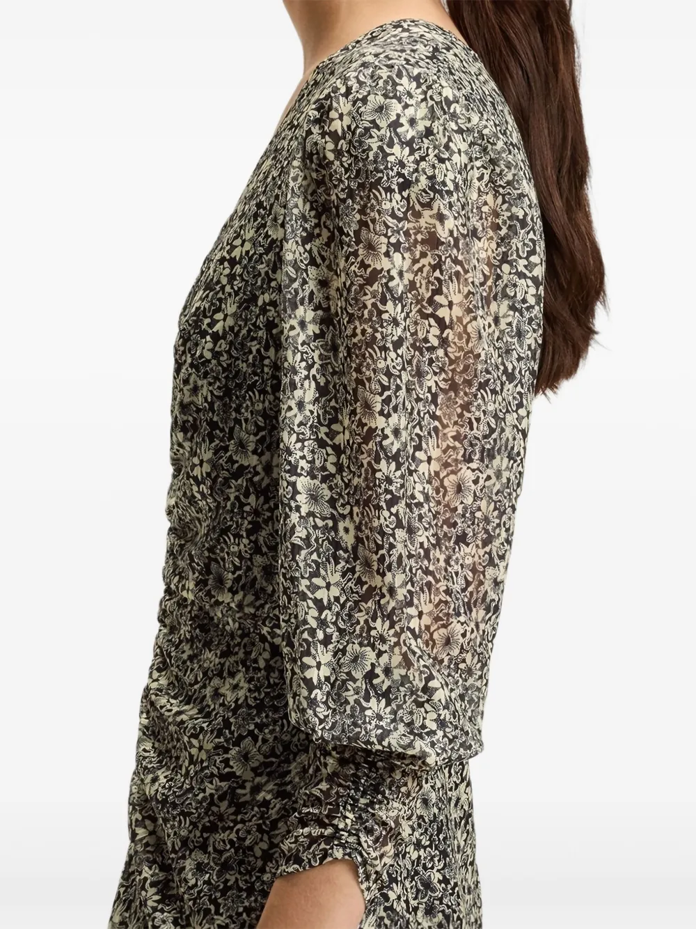 BOSS Midi-jurk met bloemenprint Grijs