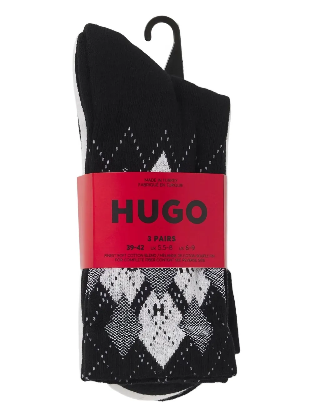 Hugo Boss Logo Socks (pack Of Three) In Black