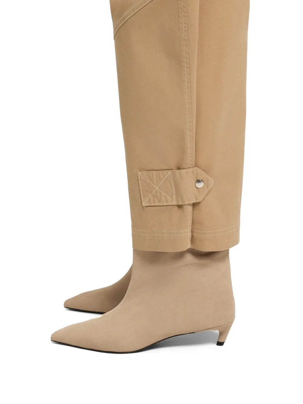 BOSS Broek met ceintuur Beige