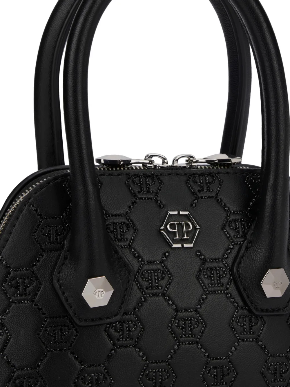 Philipp Plein Majestic kleine tas met monogram en stras Zwart