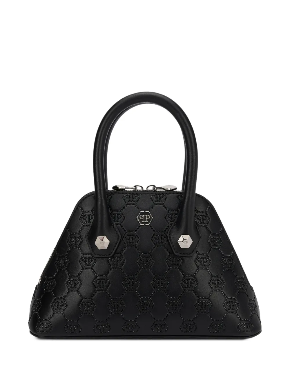 Philipp Plein Borsa a mano Majestic piccola con monogramma - Nero