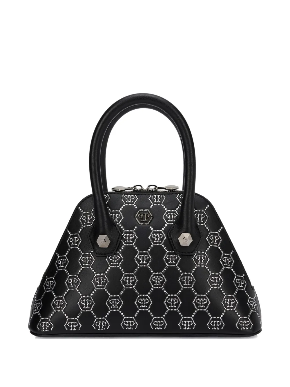 Philipp Plein Borsa a mano Majestic piccola con monogramma - Nero