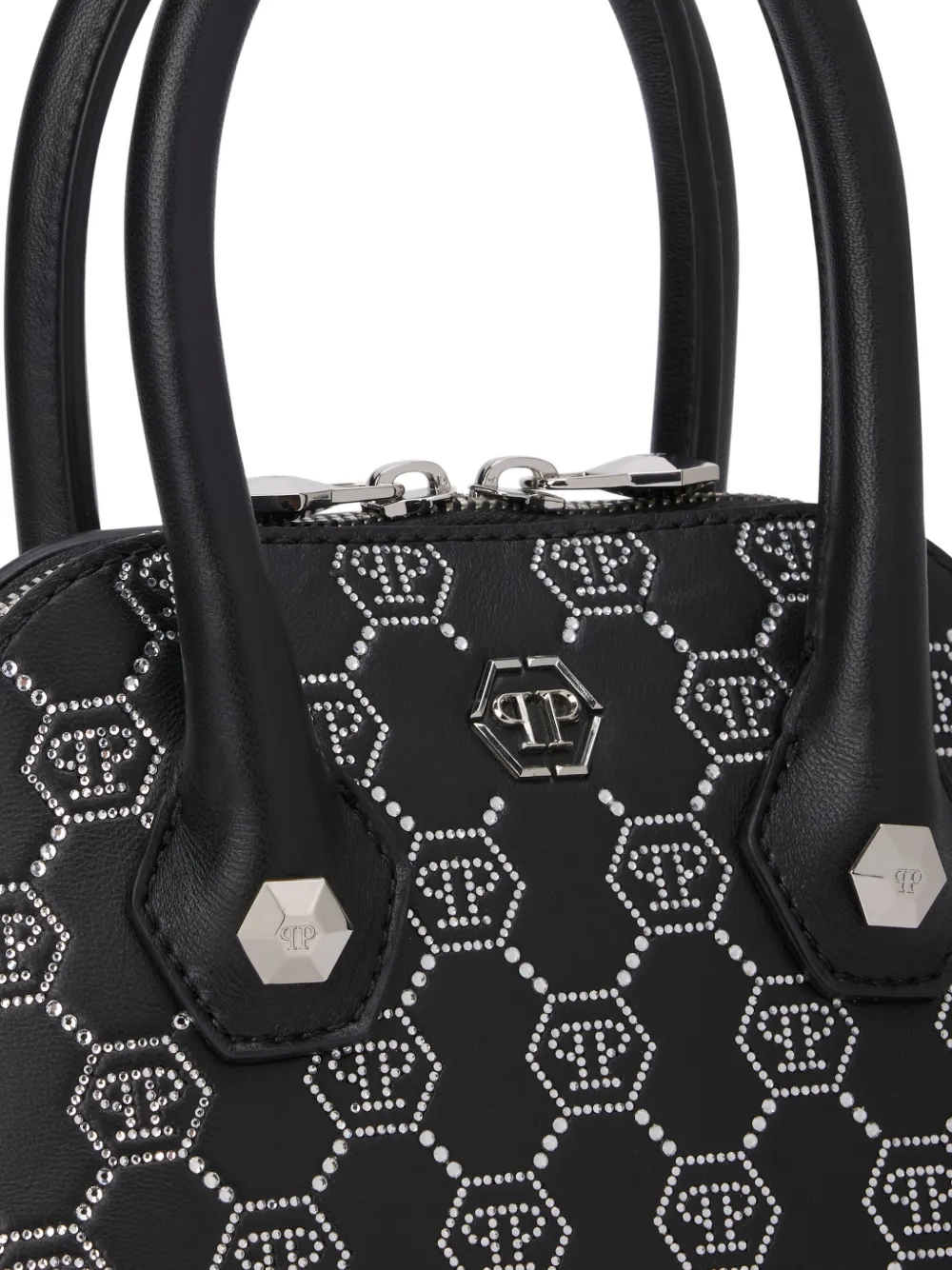 Philipp Plein Majestic kleine tas met monogram en stras Zwart