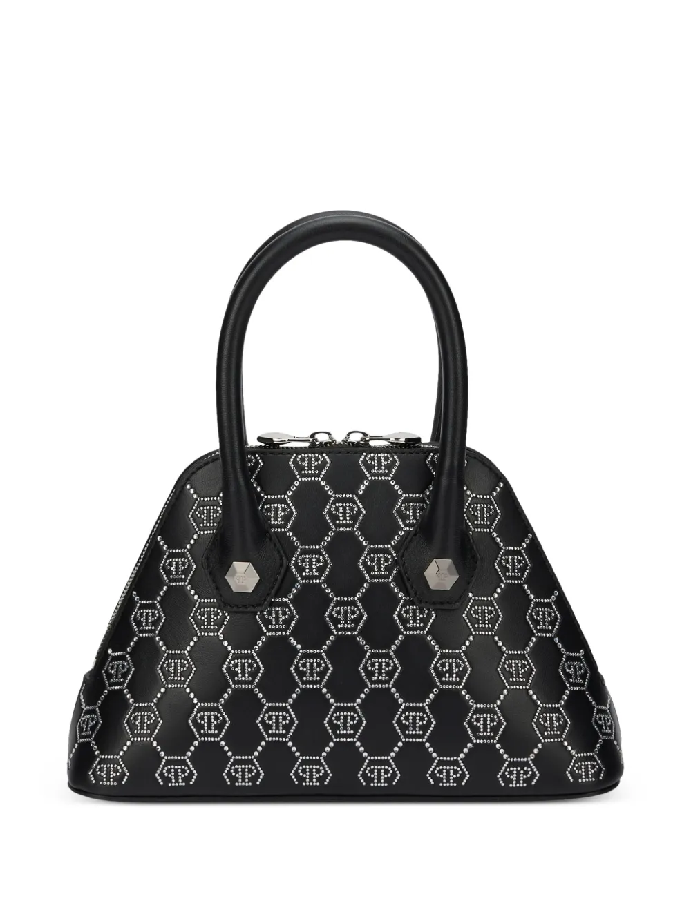 Philipp Plein Majestic kleine tas met monogram en stras - Zwart