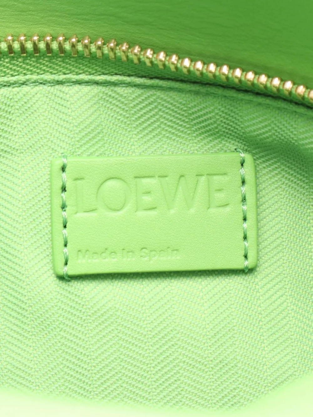 Pre-owned Loewe 2010-2025 Small Leather Puzzle Edge Satchel In Green