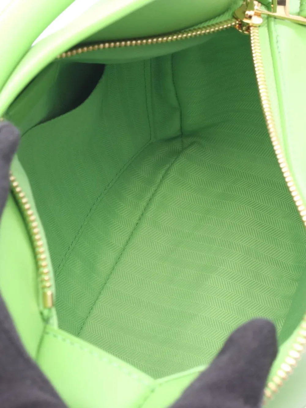 Pre-owned Loewe 2010-2025 Small Leather Puzzle Edge Satchel In Green
