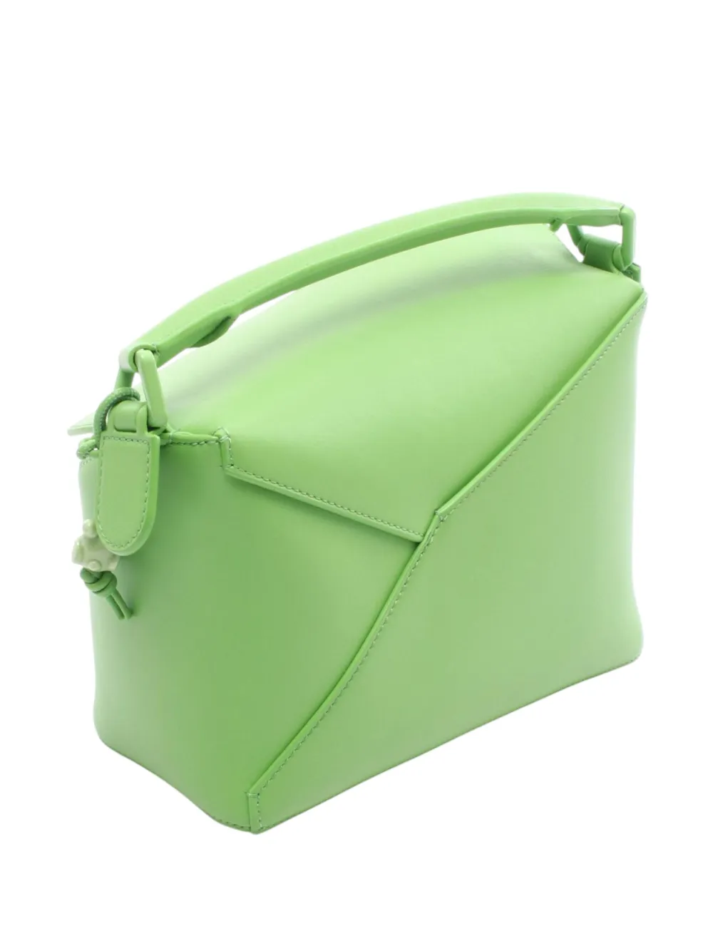 Pre-owned Loewe 2010-2025 Small Leather Puzzle Edge Satchel In Green