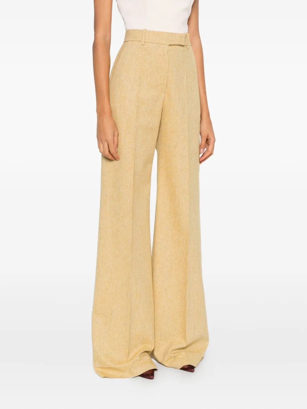 Valentino Belt-loop Trousers In Brown