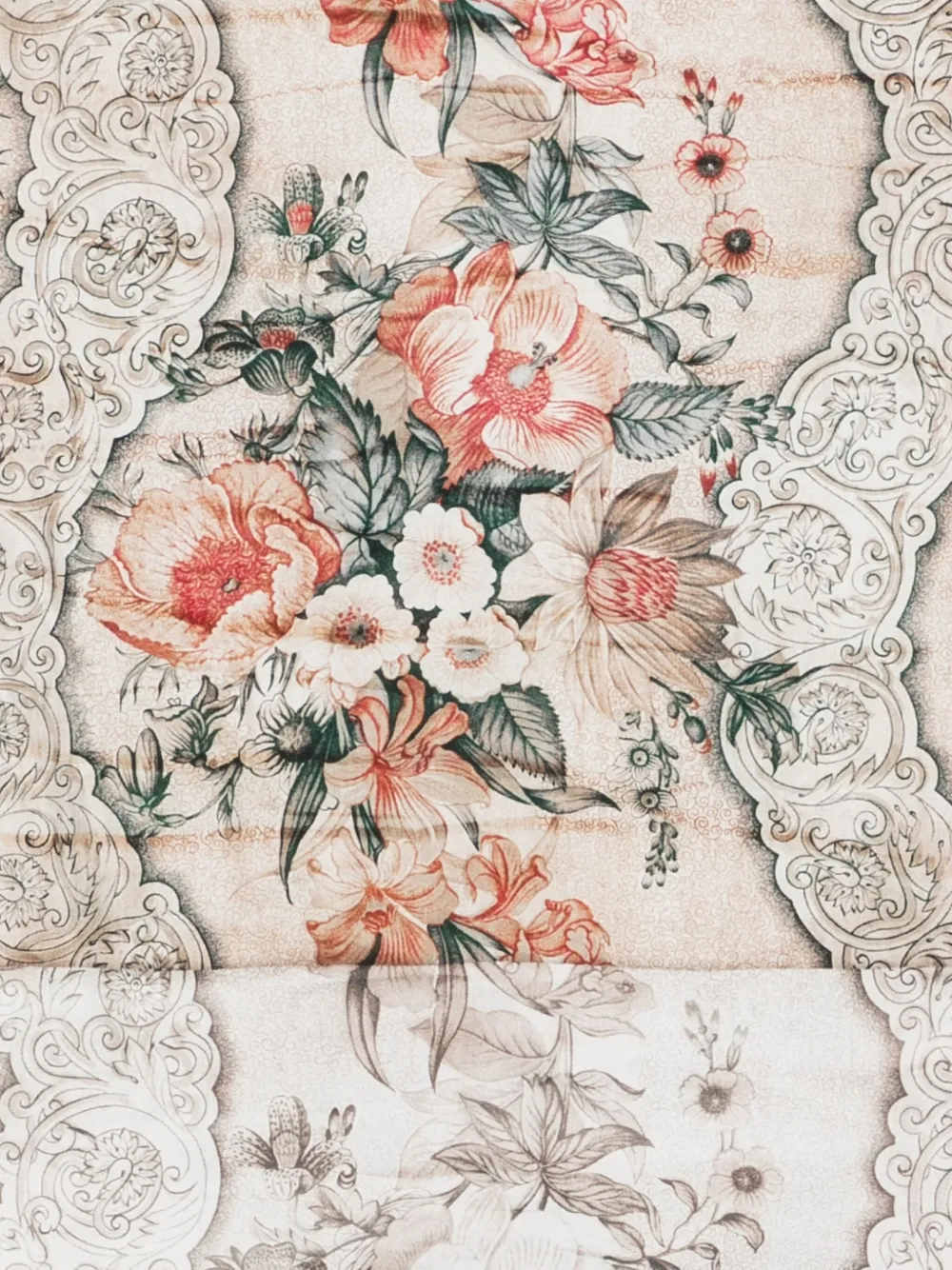 Pierre-Louis Mascia ALOEUW floral print silk scarf - Beige