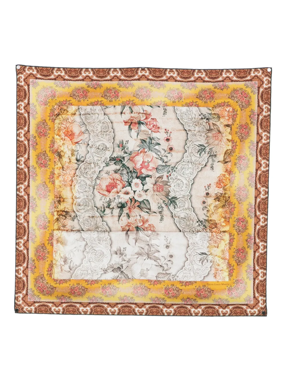 Pierre-Louis Mascia ALOEUW floral print silk scarf - ニュートラル Pierre-Louis Mascia ALOEUW floral print silk scarf - ニュートラル