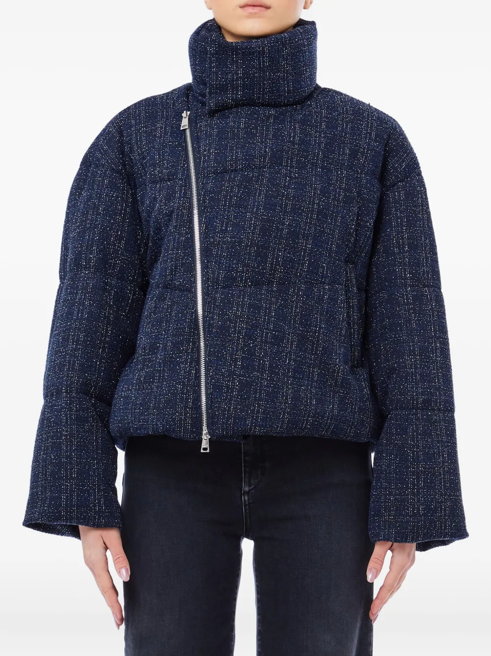 Liu •jo Padded Zip Jacket In Blue