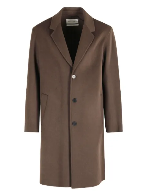 AMARANTO  buttoned wool coat