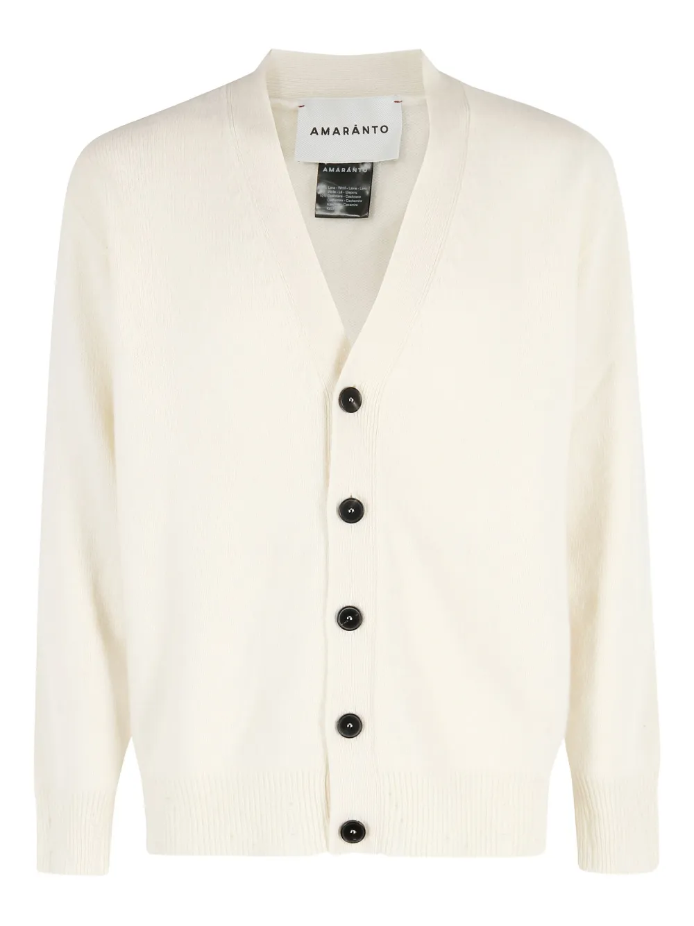 AMARANTO  V-neck long-sleeve cardigan | Neutrals | Image 1