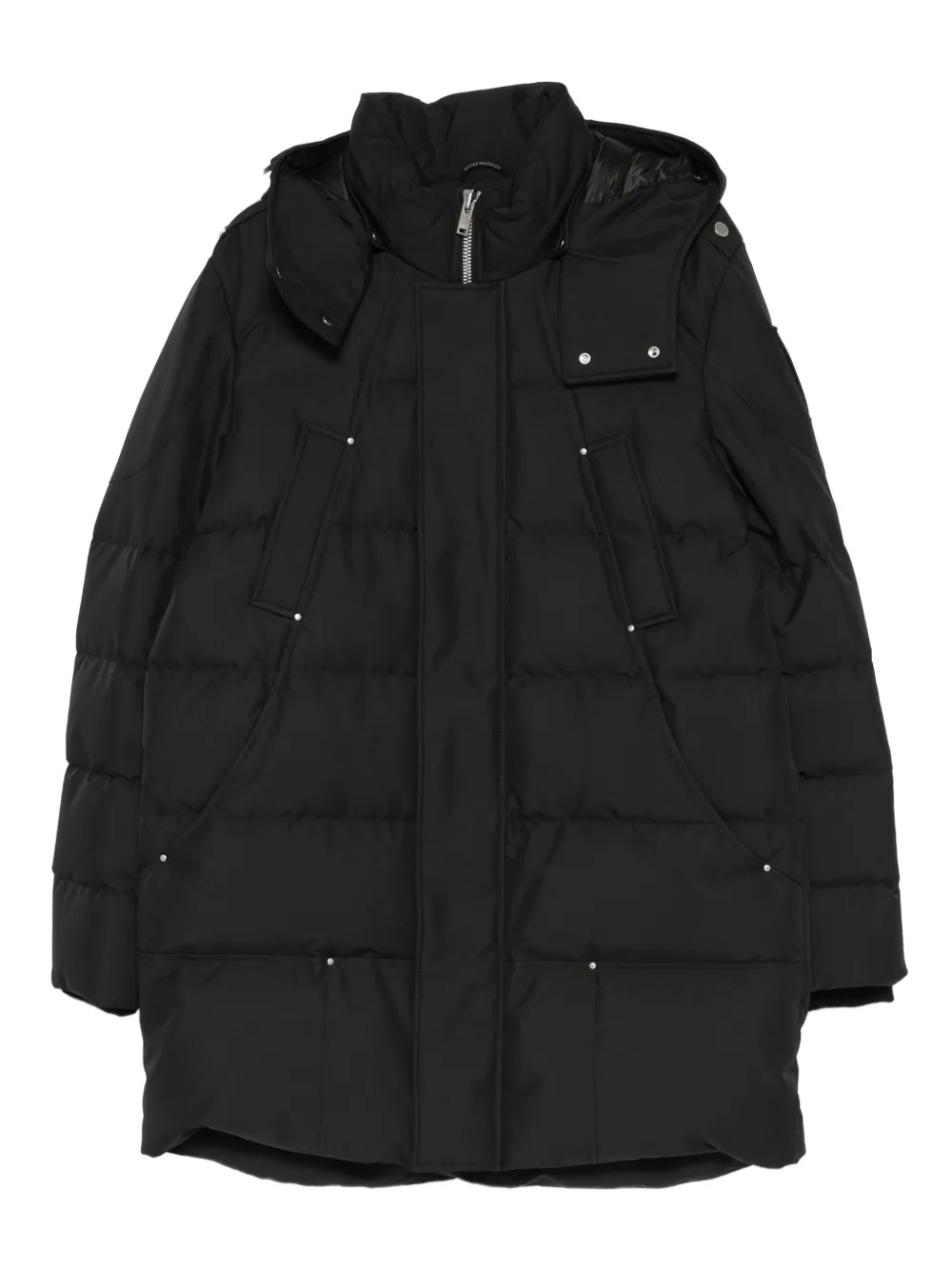 Moose Knuckles manteau zippé à capuche | noir | Image 1
