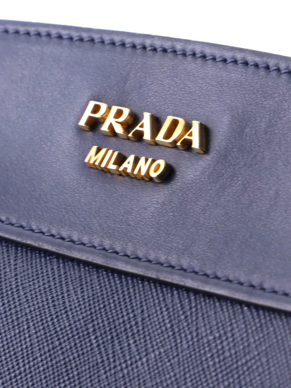 Pre-owned Prada Esplanade Saffiano With City Calf Small Crossbody Bag In Blue
