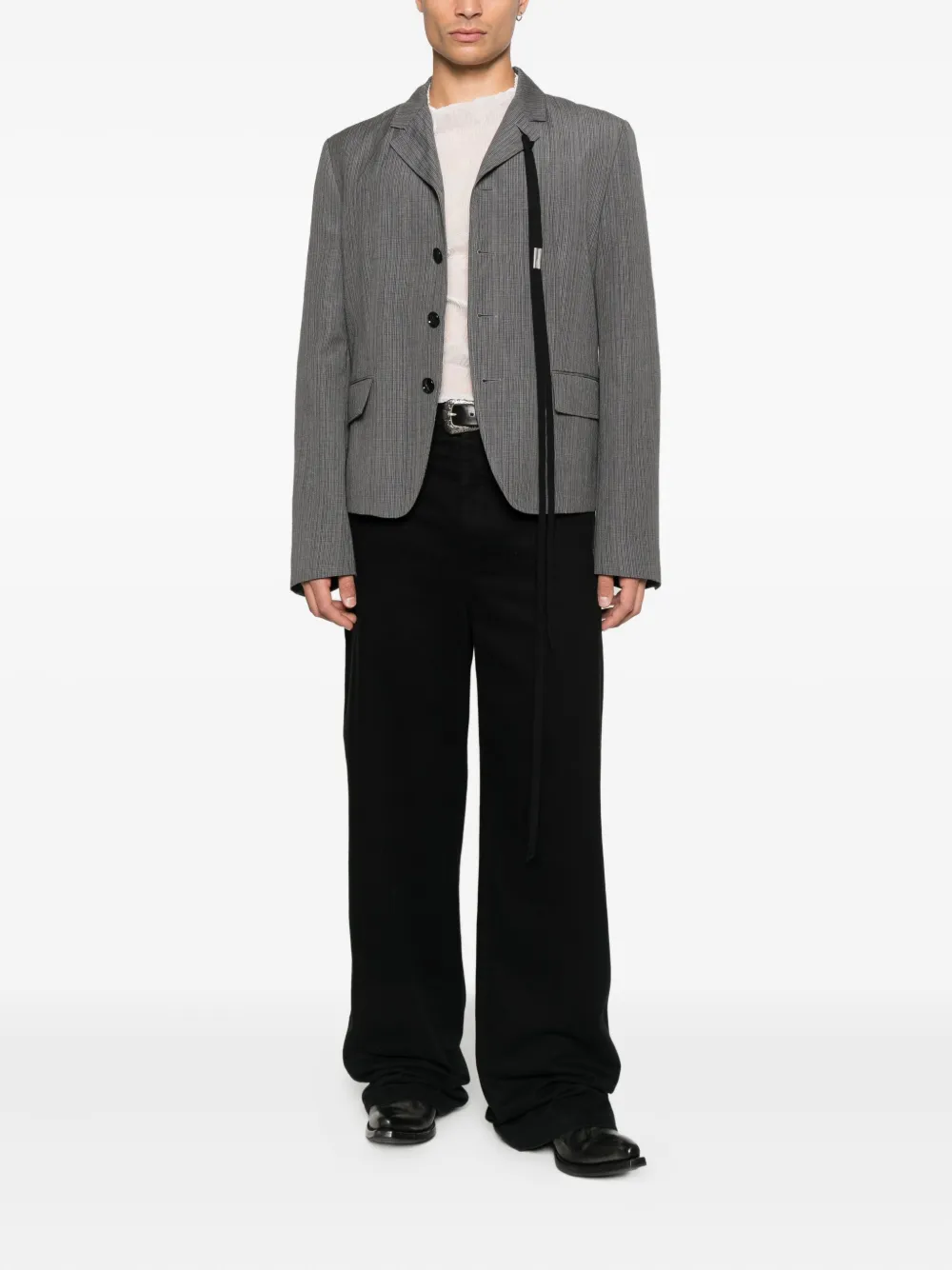 Ann Demeulemeester Reinier pinstripe ribbon jacket | Blazers | Image 2