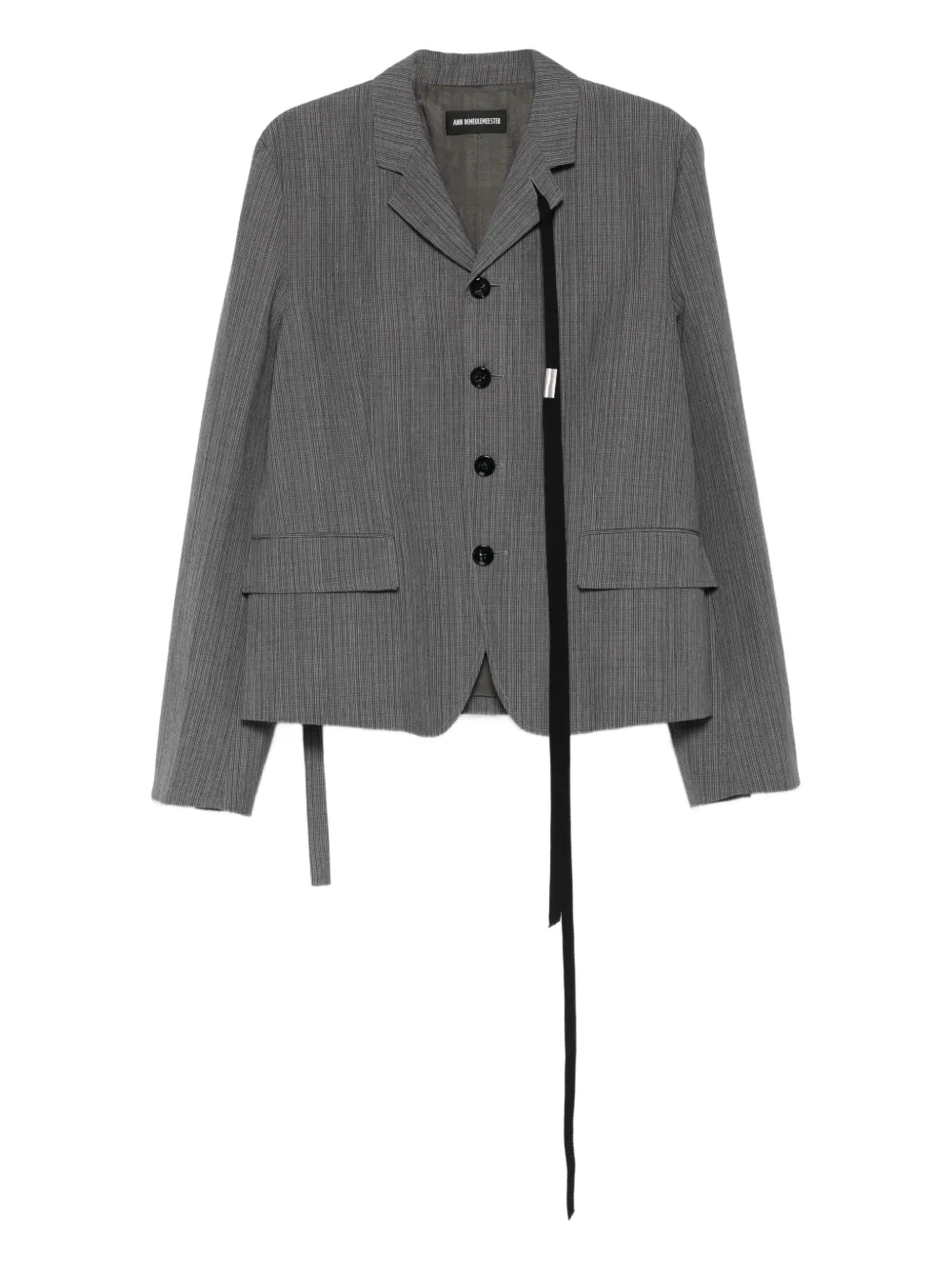 Ann Demeulemeester Reinier pinstripe ribbon jacket | Grey | Image 1