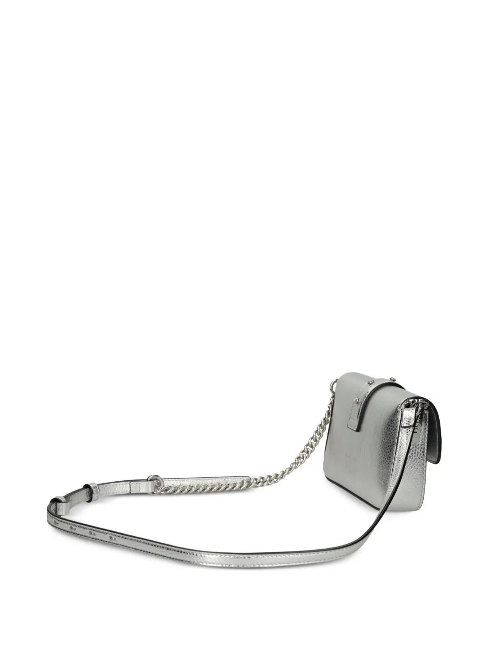 Pinko Embellished-buckle Cross Body Bag In Silver